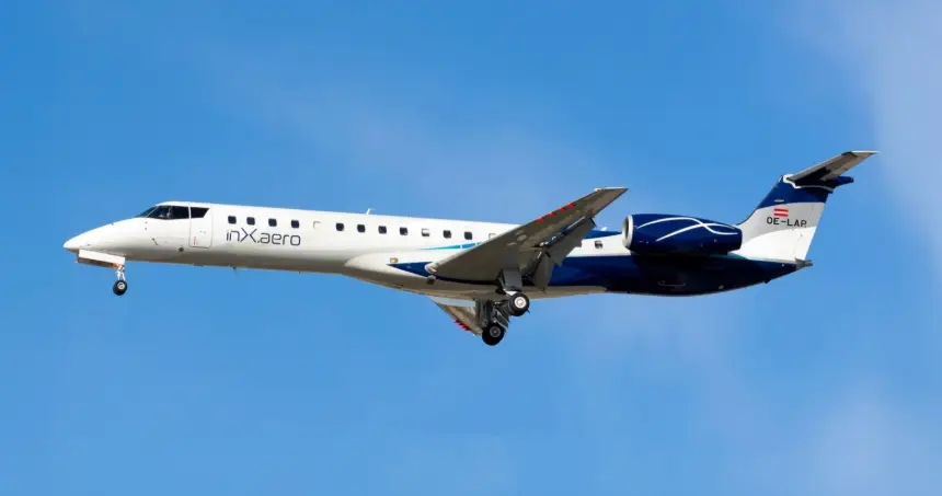Embraer 145EP OE-LAP operated by Gama Aviation Ltd, exterior