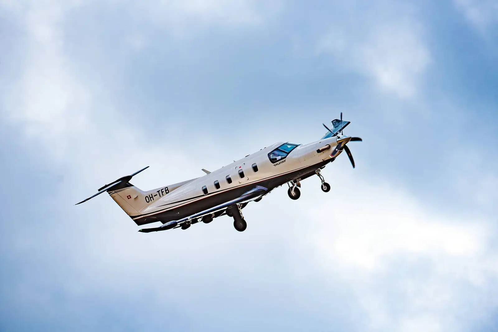 Pilatus PC-12/47 NG OH-TFB operated by Fly 7 Executive Aviation, exterior