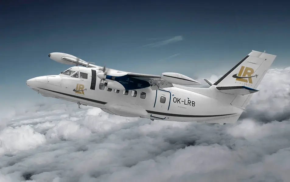 Let L-410 OK-LRB operated by LR Airlines s.r.o., exterior