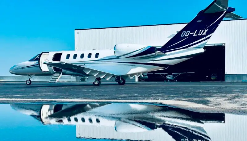Cessna Citation CJ4 OO-LUX operated by Luxaviation Group Europe, exterior