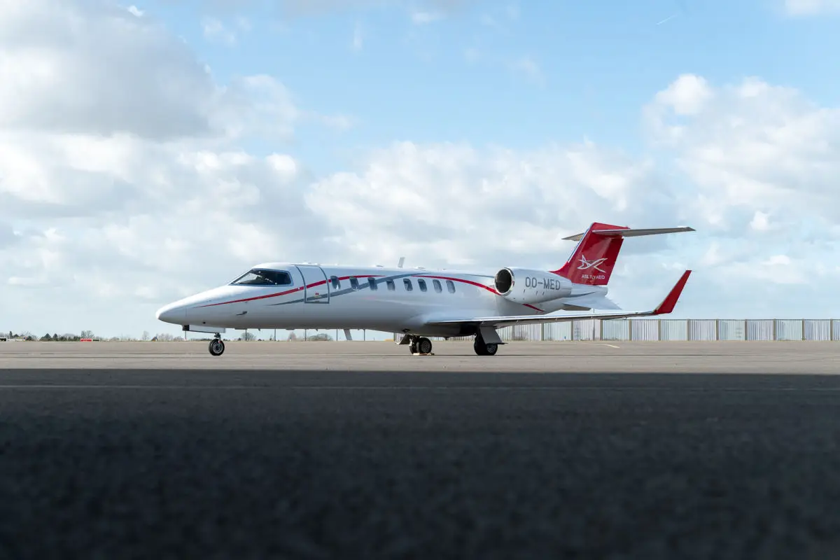 Bombardier Learjet 45 OO-MED operated by ASL Group, exterior