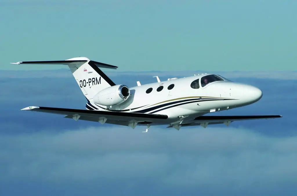 Cessna Citation Mustang OO-PRM operated by ASL Group, exterior