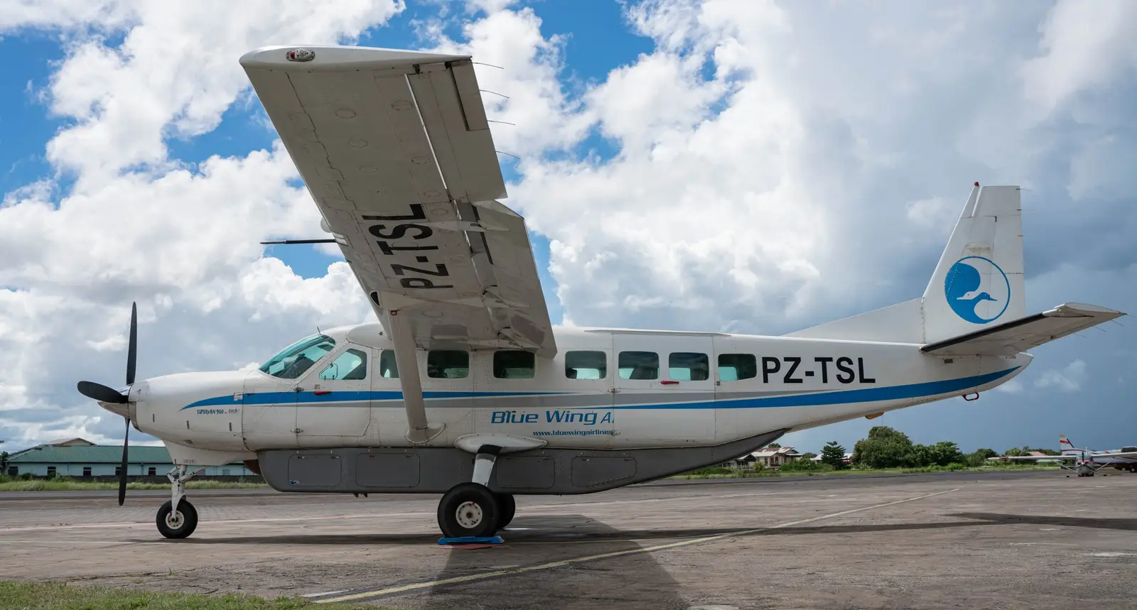Cessna 208B Grand Caravan PZ-TSL operated by Blue Wing Airlines, exterior