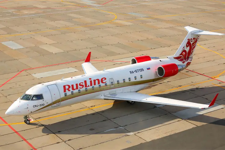 Bombardier CRJ-200 RA-67139 operated by RusLine, exterior