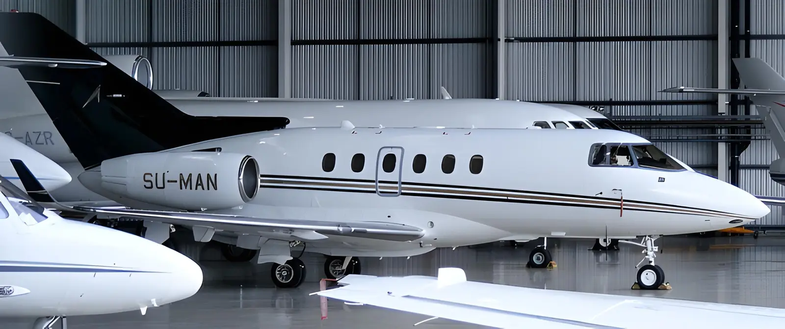 Beechcraft Hawker 850XP SU-MAN operated by Alkan Air, exterior