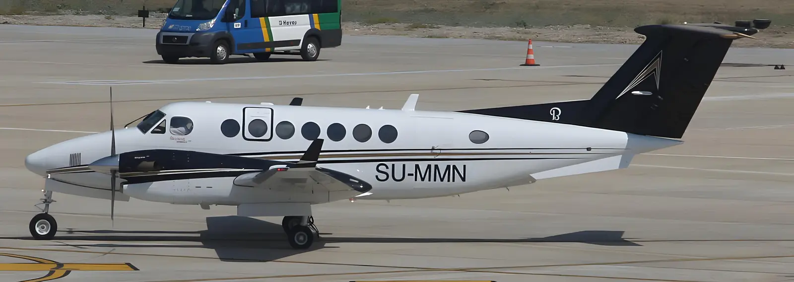 Beechcraft King Air 350 SU-MMN operated by Alkan Air, exterior
