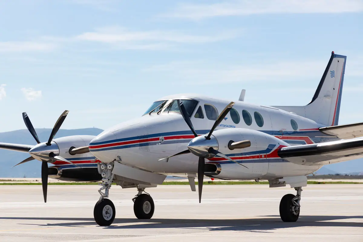 Beechcraft King Air C90B SX-BKY operated by Air Intersalonika, exterior