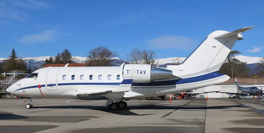 Bombardier Challenger 650 T7-TAV operated by Aviaction Ltd, exterior