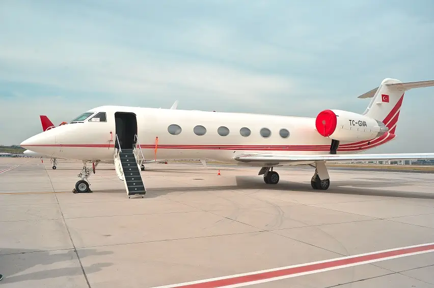 Gulfstream IV TC-GVA operated by ACM Airlines, exterior