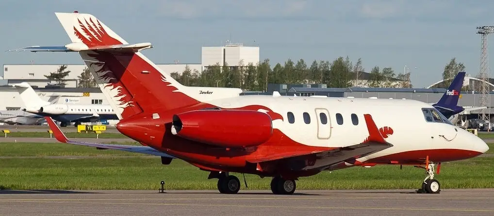 Beechcraft Hawker 850XP TC-MFY operated by AlfaJet Aviation, exterior