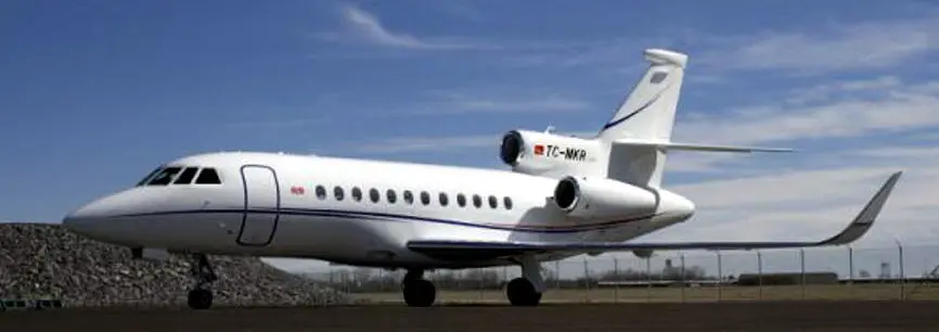 Dassault Falcon 900LX TC-MKR operated by BikiniJet, exterior