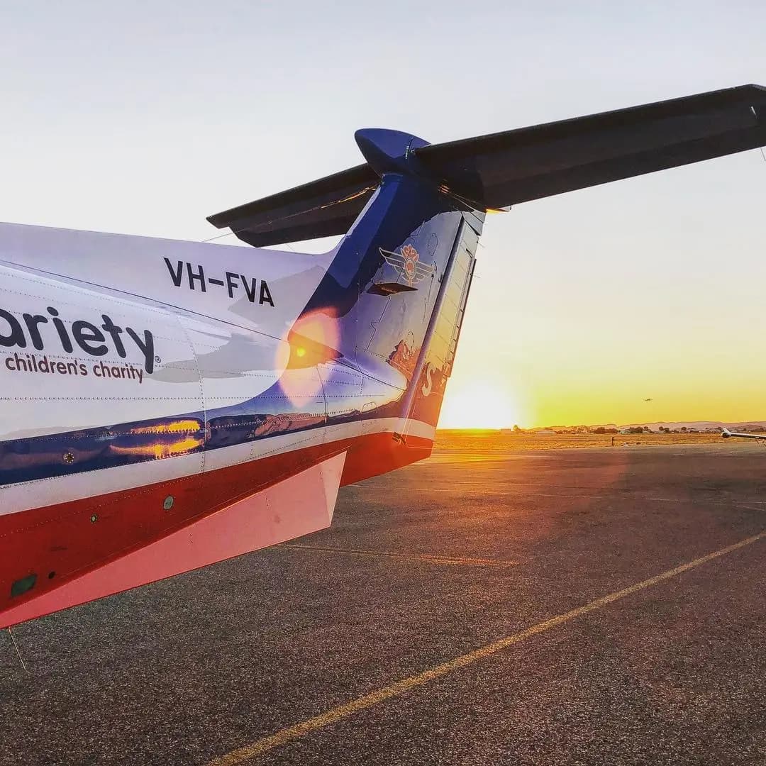 Pilatus PC-12/47 VH-FVA operated by Royal Flying Doctor Service, exterior
