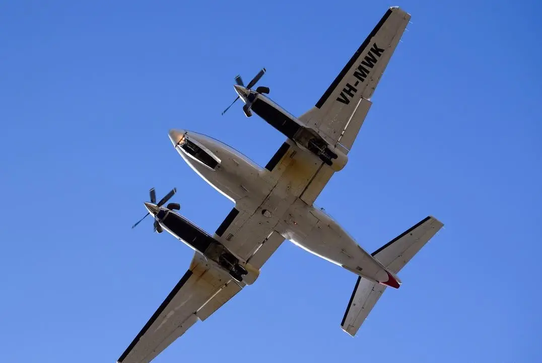 Beechcraft King Air 200 VH-MWK operated by Royal Flying Doctor Service, exterior
