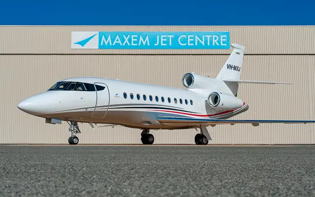 Dassault Falcon 900EX VH-MXJ operated by Maxem Aviation, exterior