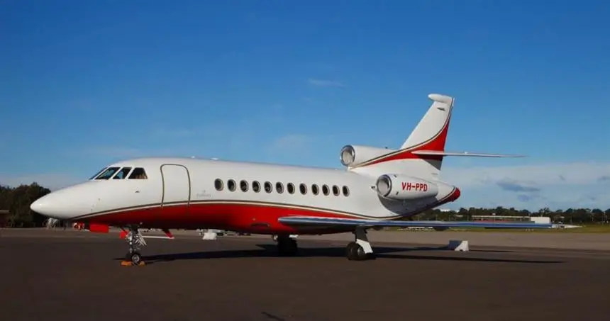 Dassault Falcon 900C VH-PPD operated by Global Jet International, exterior