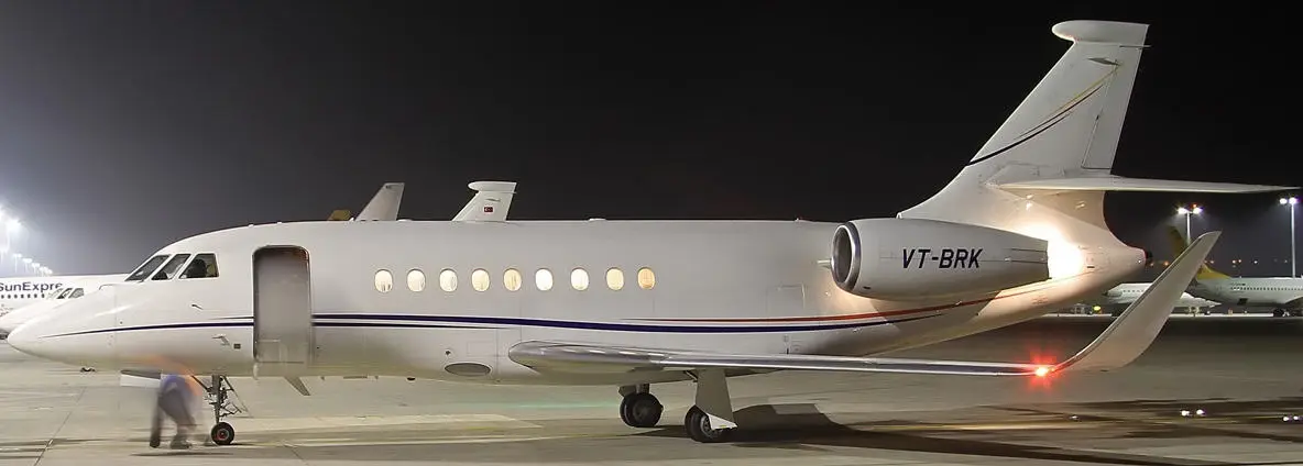 Dassault Falcon 2000LX EASy VT-BRK operated by Gmr Aviation Pvt Ltd., exterior