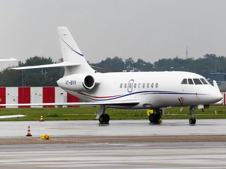 Dassault Falcon 2000LX VT-BVV operated by Air Charter Services Pvt. Ltd., exterior