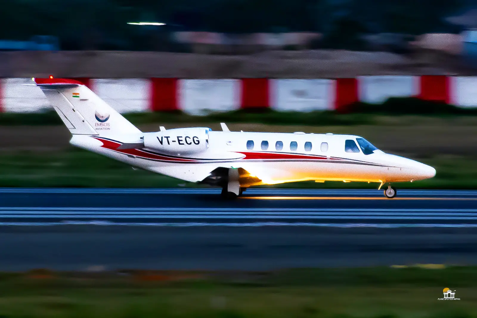 Cessna Citation CJ2+ VT-ECG operated by EMSOS Aviation Private, Ltd., exterior