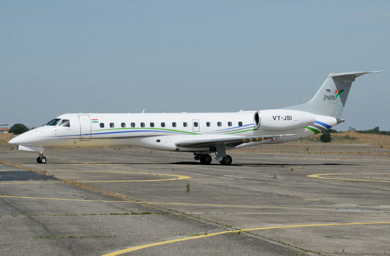 Embraer 135LR VT-JSI operated by India Fly Safe Aviation Ltd., exterior