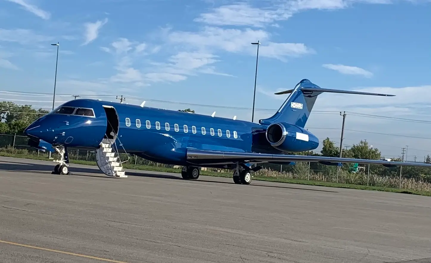 Bombardier Global 6500 VT-NAD operated by Poonawalla Aviation Pvt Ltd., exterior