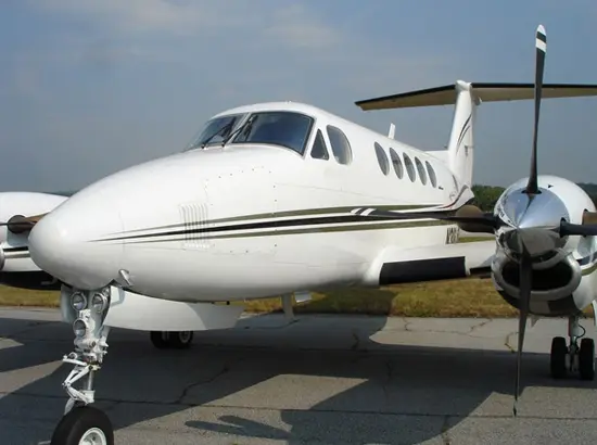 Beechcraft King Air B200GT VT-SMR operated by Span Air Pvt, Ltd, exterior
