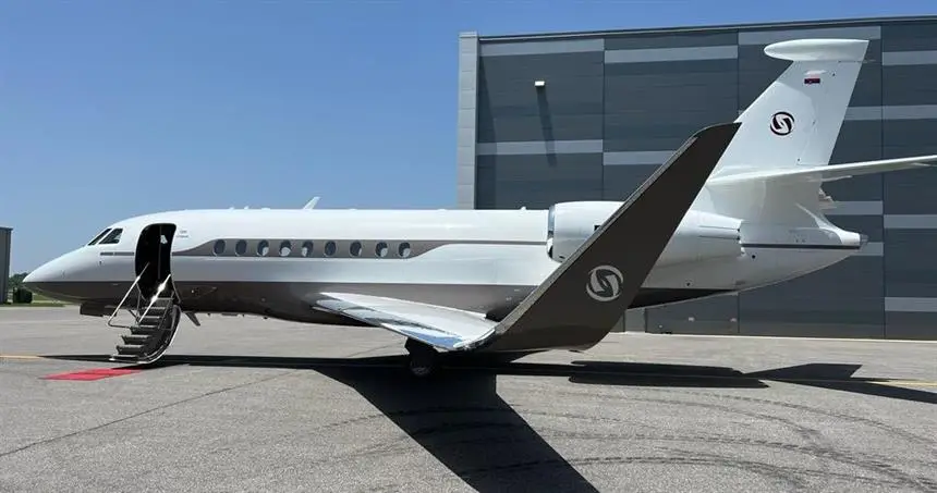 Dassault Falcon 2000LXS YU-FVJ operated by Prince Aviation, exterior