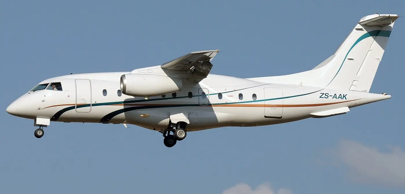 Dornier 328 Jet ZS-AAK operated by Avex Air Transport, exterior