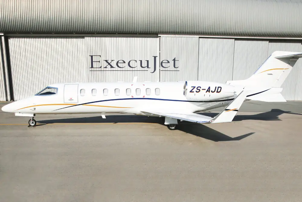 Bombardier Learjet 45XR ZS-AJD operated by Luxaviation Africa, exterior