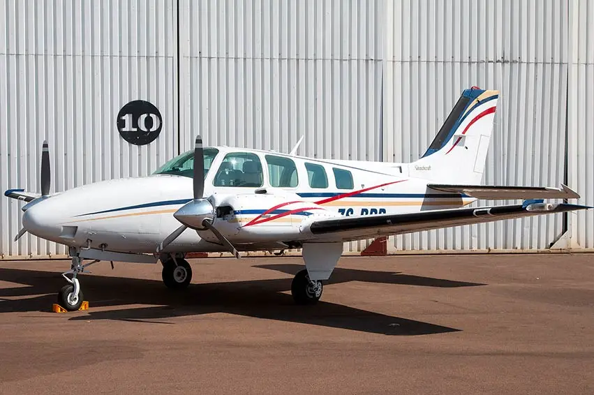 Beechcraft 58 Baron ZS-BPD operated by Absolute Aviation, exterior