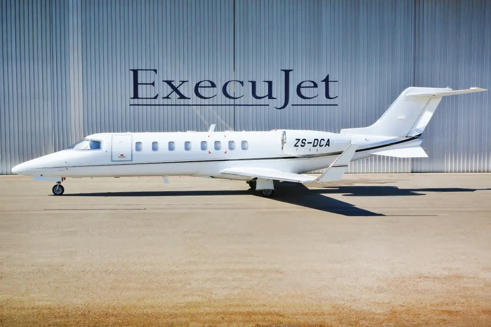 Bombardier Learjet 45 ZS-DCA operated by Luxaviation Africa, exterior