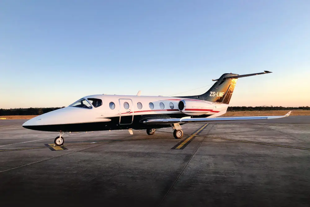 Nextant 400XT ZS-LMF operated by Luxaviation Africa, exterior