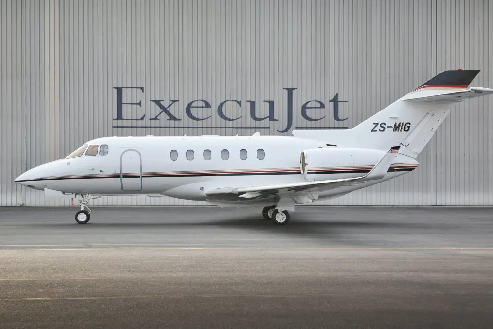 Beechcraft Hawker 900XP ZS-MIG operated by Luxaviation Africa, exterior