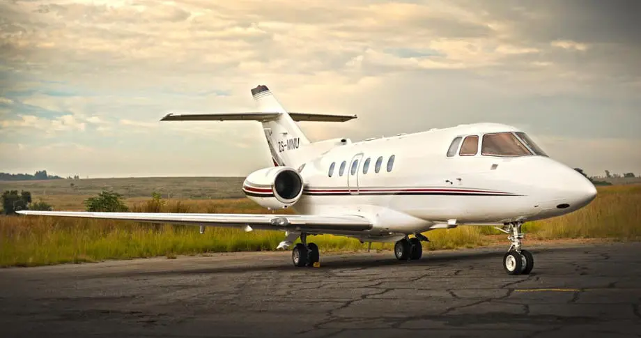 Beechcraft Hawker 800XP ZS-MNU operated by OwenAir, exterior