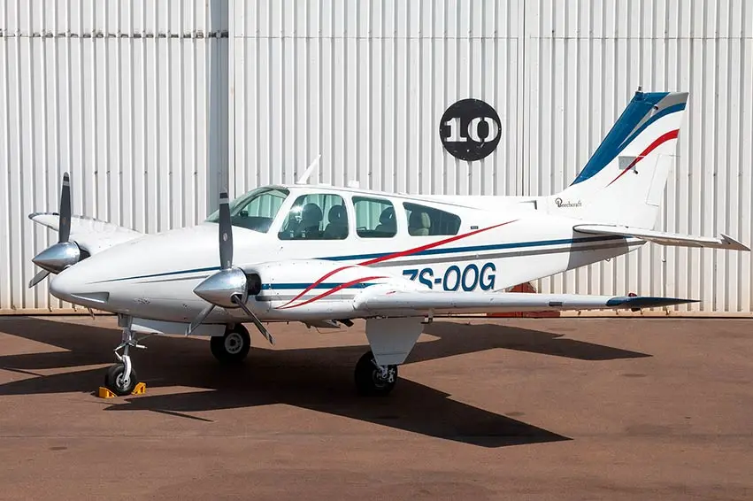 Beechcraft 58 Baron ZS-OOG operated by Absolute Aviation, exterior