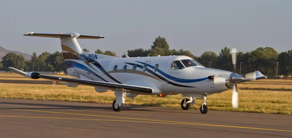 Pilatus PC-12/47 NG ZS-PGN operated by General Airways, exterior