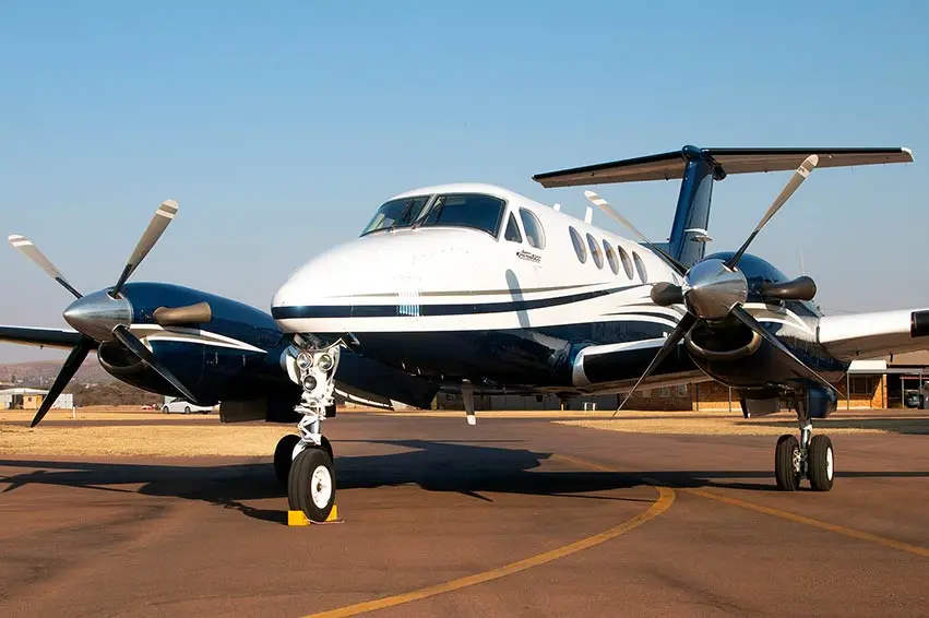 Beechcraft King Air B200 ZS-PLL operated by Absolute Aviation, exterior