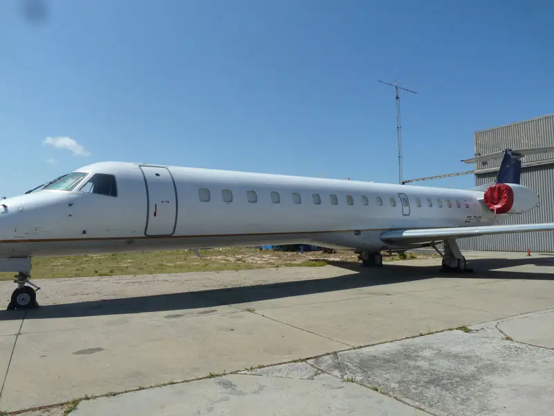Embraer 145LR ZS-THG operated by Titan Helicopters, exterior