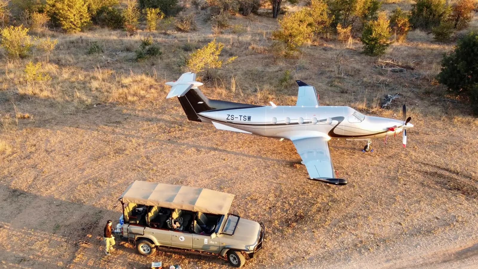 Pilatus PC-12/45 ZS-TSW operated by TigAir Aviation (Pty) Ltd., exterior