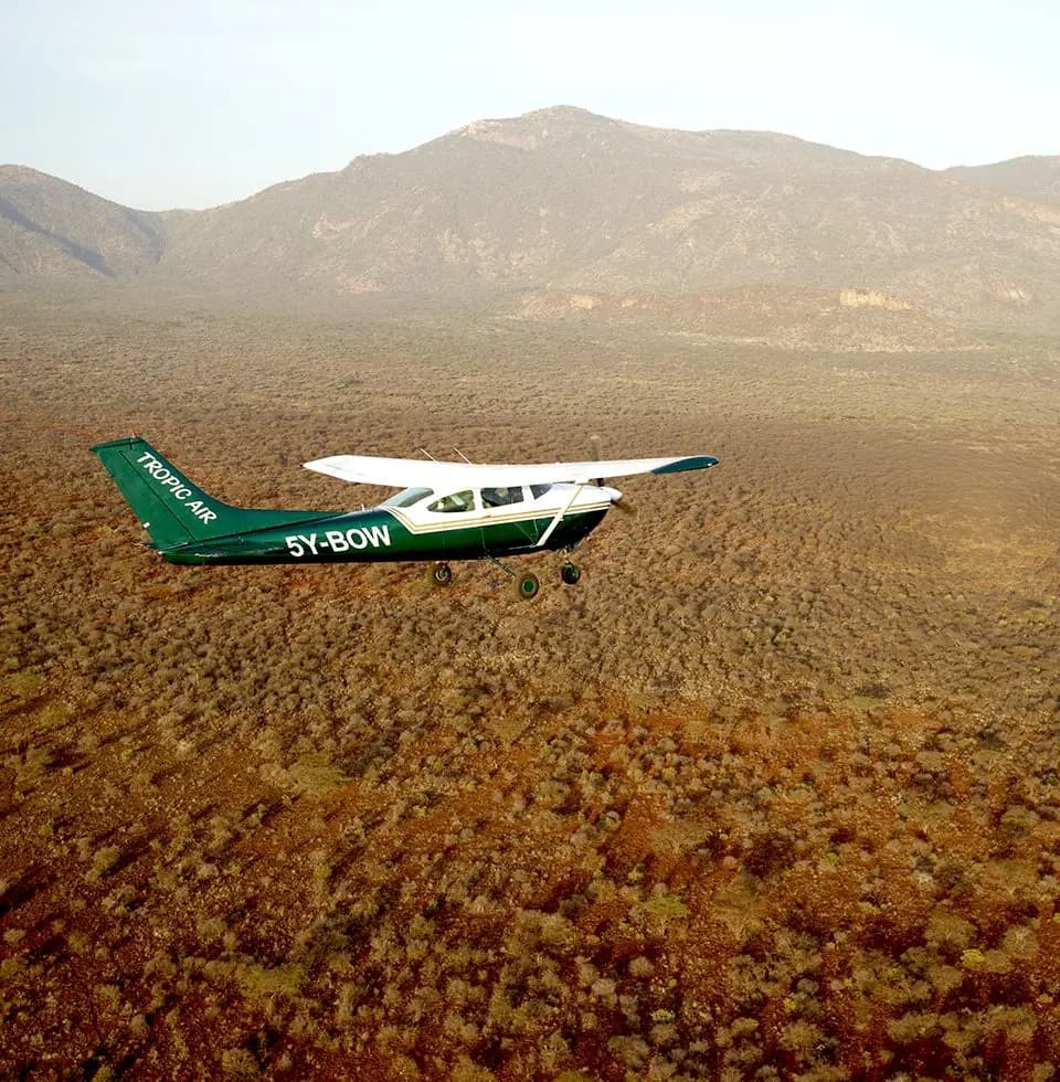 Cessna 182 5Y-BOW operated by Tropic Air, exterior
