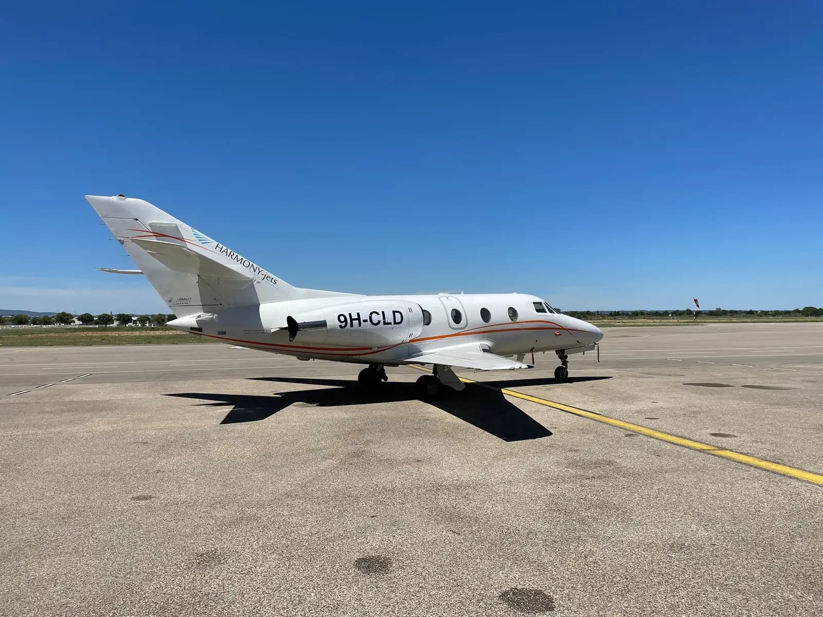 Dassault Falcon 100 9H-CLD operated by Harmony Jets , exterior