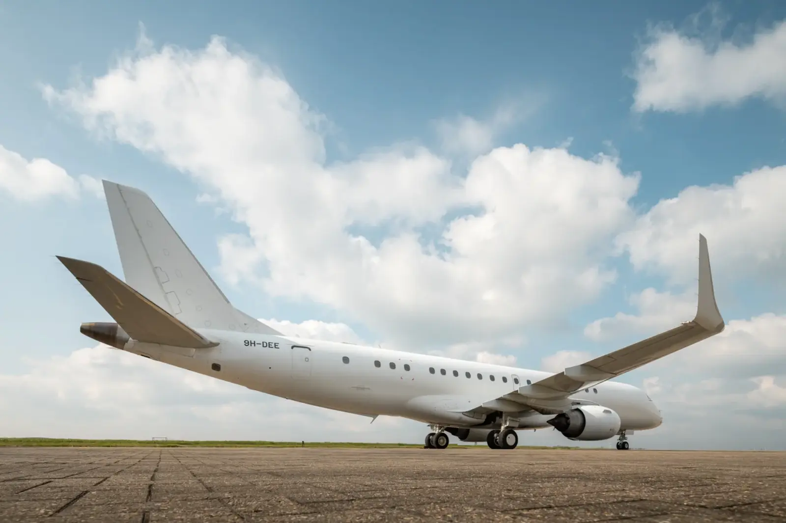 Embraer Lineage 1000 9H-DEE operated by AirX Charter, Ltd., exterior