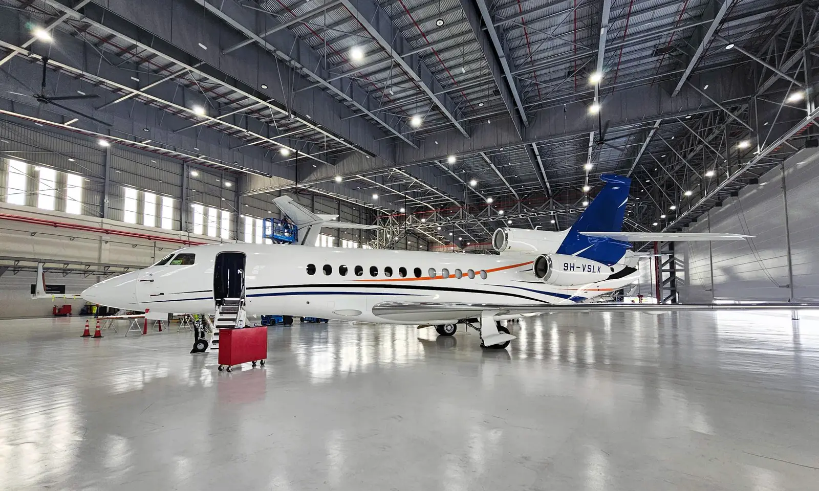 Dassault Falcon 7X 9H-VSLK operated by Luxaviation Asia, exterior