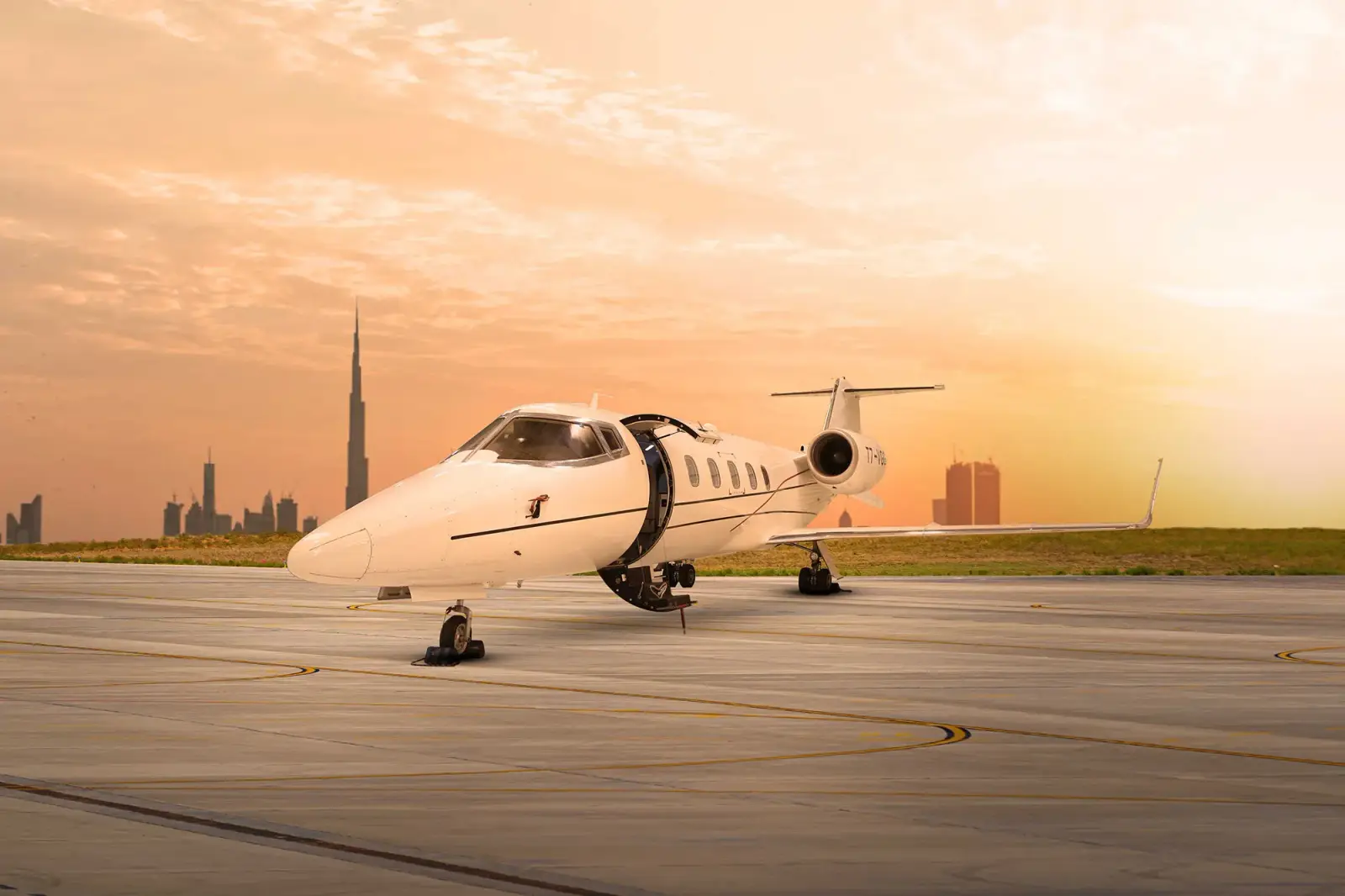 Bombardier Learjet 60XR A6-VGG operated by Aviation Services Management (ASM Air), exterior