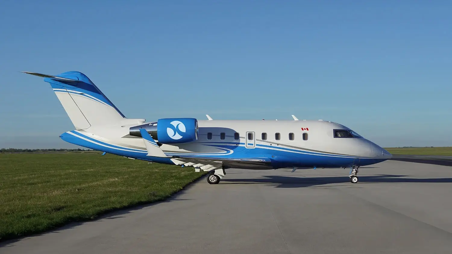 Bombardier Challenger 605 C-FBJF operated by Sunwest Aviation, Ltd., exterior