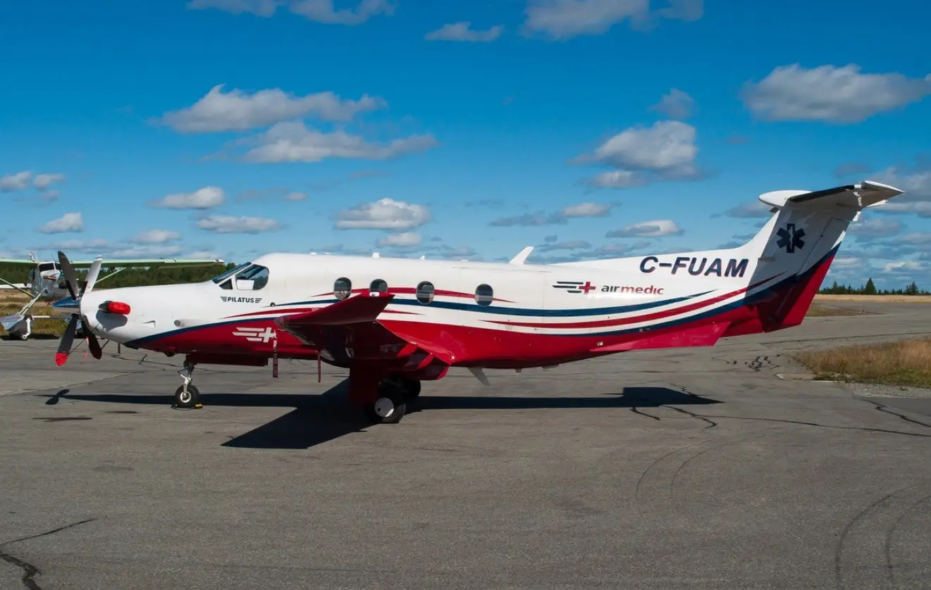 Pilatus PC-12/47 C-FUAM operated by Airmedic Inc., exterior