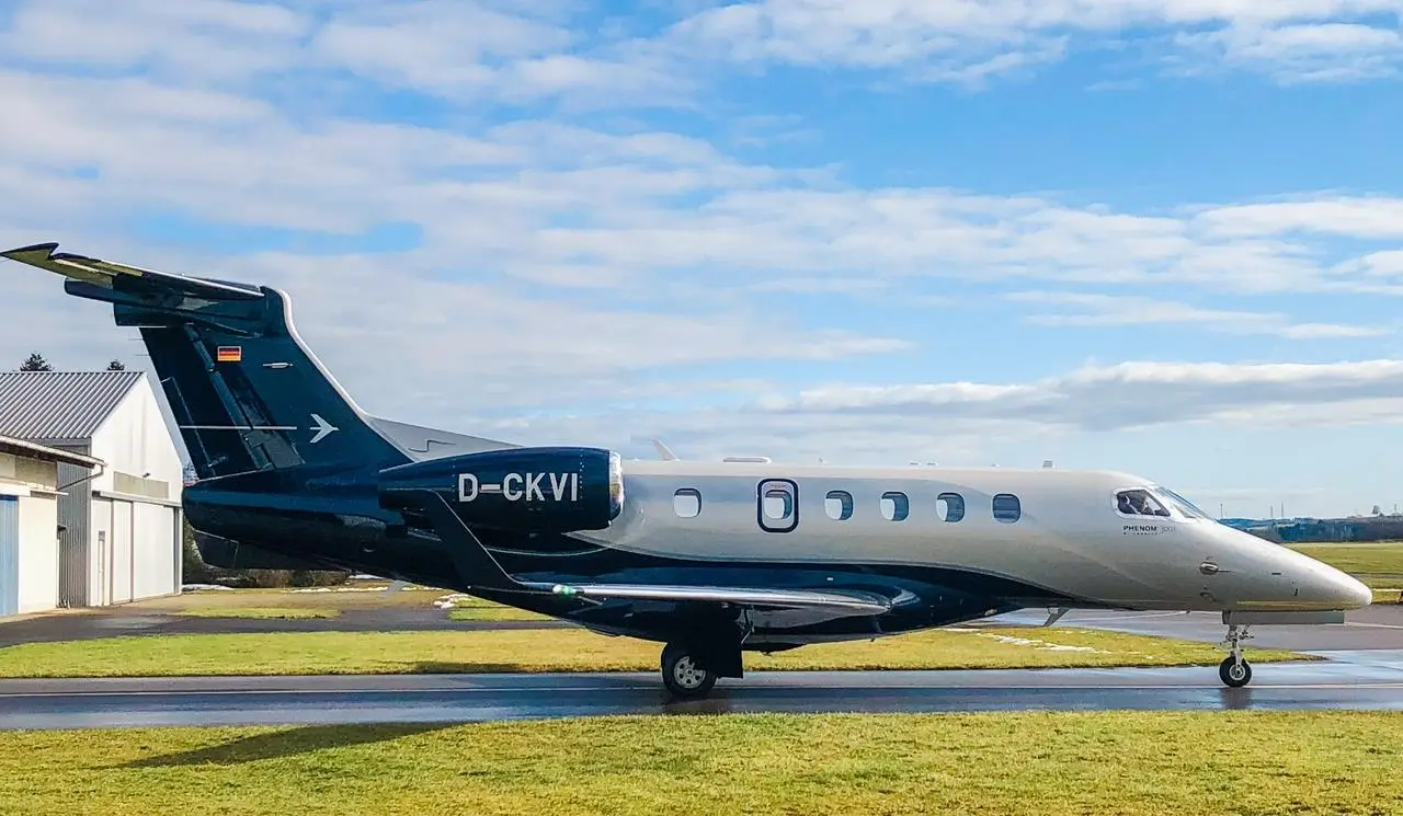 Embraer Phenom 300 D-CKVI operated by DAS Private Jets, exterior