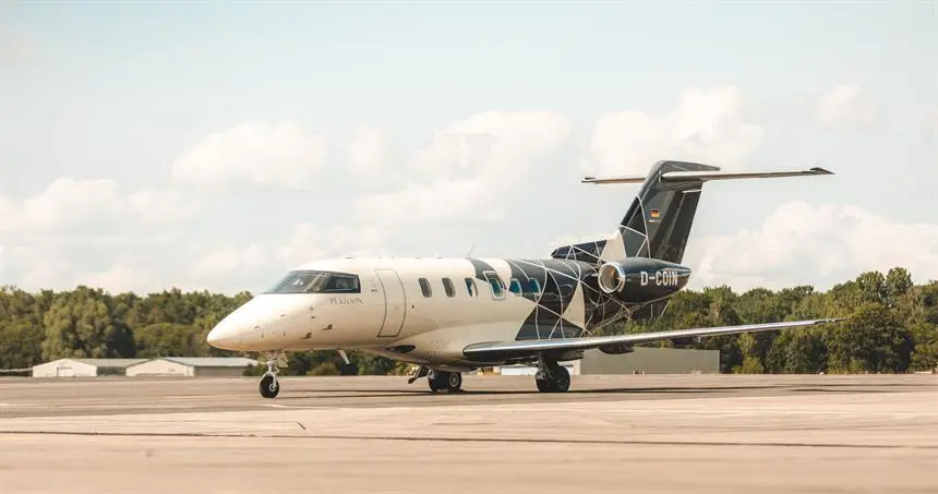 Pilatus PC-24 D-COIN operated by Platoon Aviation, exterior