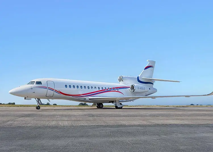 Dassault Falcon 8X G-KOLO operated by Centreline Air Charter, exterior