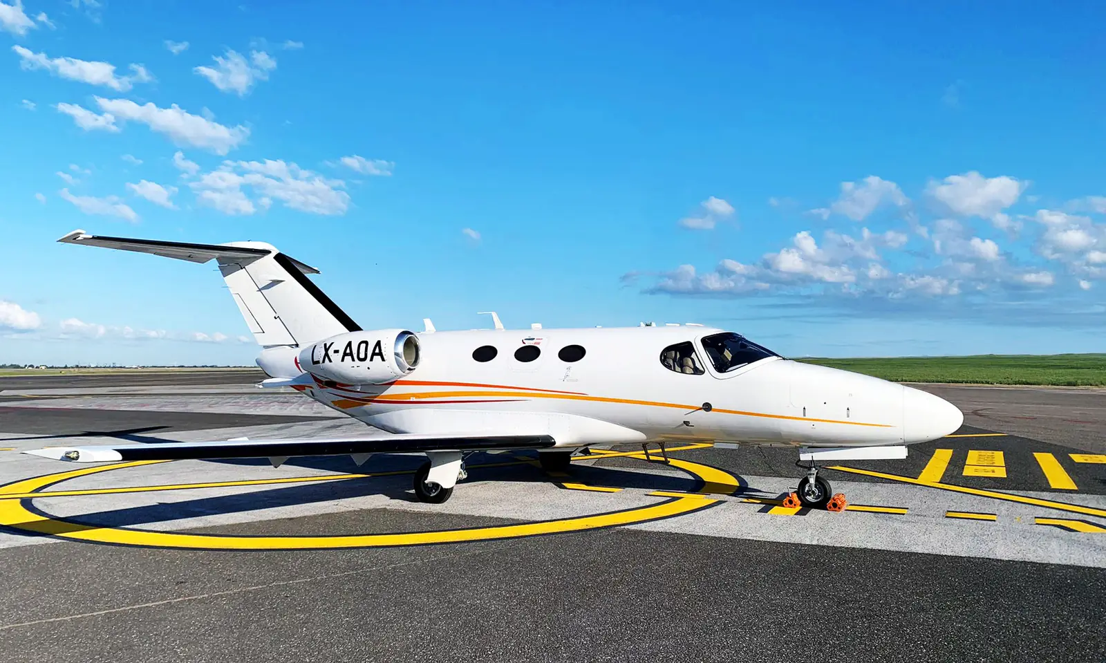 Cessna Citation Mustang LX-AOA operated by Luxaviation Group Europe, exterior