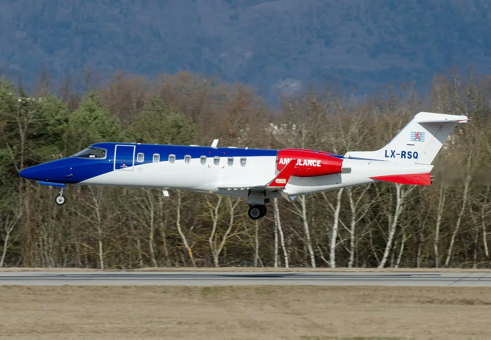 Bombardier Learjet 45 LX-RSQ operated by European Air Ambulance, exterior